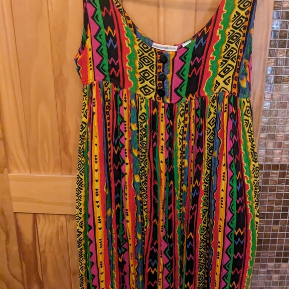 Vintage Pier 1 Imports Midi Sun Dress - Picture 3 of 8